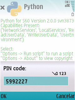 Typing PIN number Typing PIN number